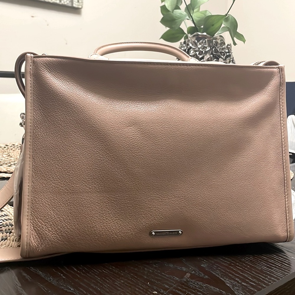 Rebecca Minkoff tote with cross body strap.